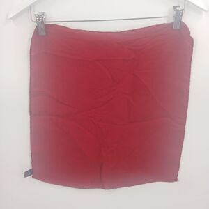 mens red 100% silk pocket square suit accessories scarf